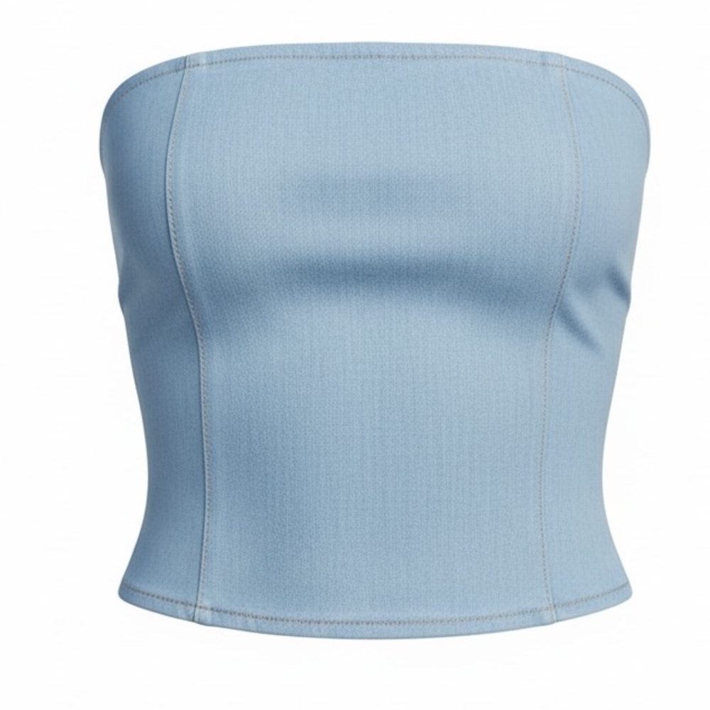 ZEMETA denim tube top and bag set
